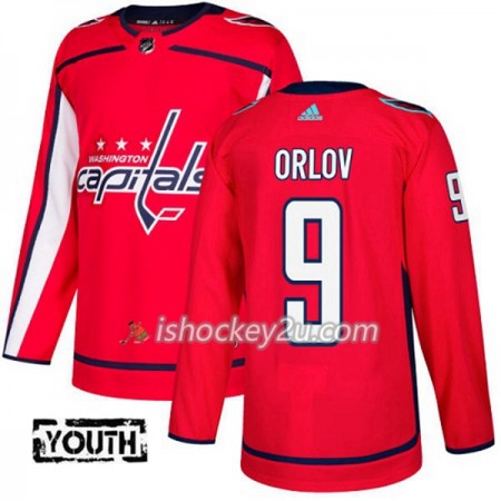 Børn NHL Washington Capitals Trøje Dmitry Orlov 9 Adidas 2017-2018 Rød Authentic